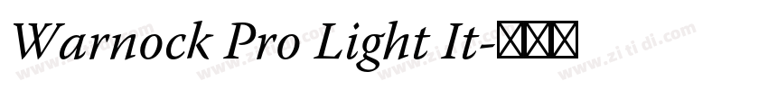 Warnock Pro Light It字体转换